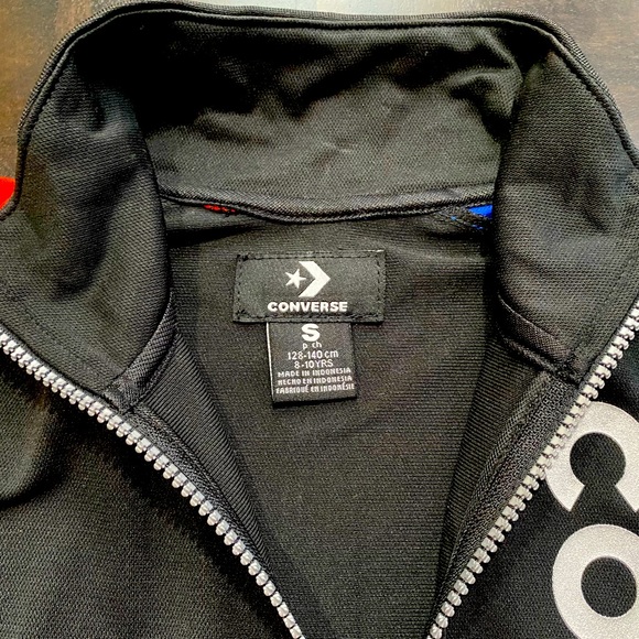 BOYS BLACK LOGO ZIP-UP TRACK JACKET SIZE - Picture 6 of 10